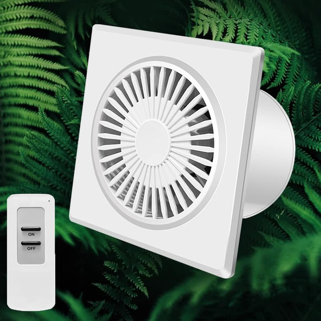 Extractor De Baño - Extractor Baño Silencioso con Control Remoto Y Válvula Antirretorno, Instalación En Pared/Ventana, Apto para Cocinas, Baños, Balcones Y Garajes White,6IN