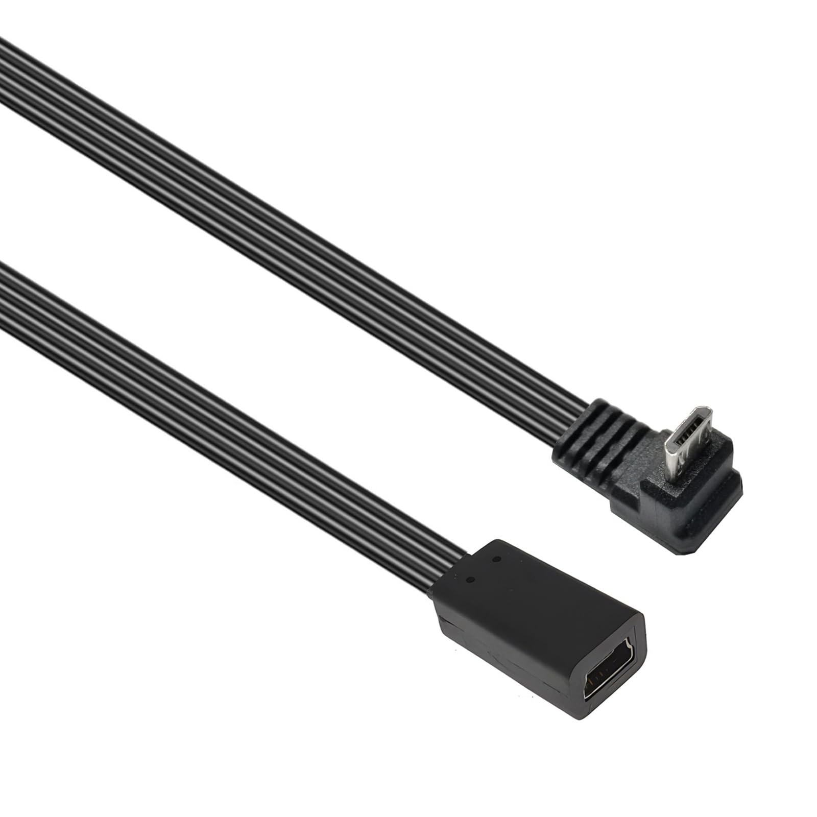 Fentency 10/20cm USB 5Pin Female to 5Pin Male Charging Cable 10W 480Mbps Data Transfer Extension Flat Wire Flexible