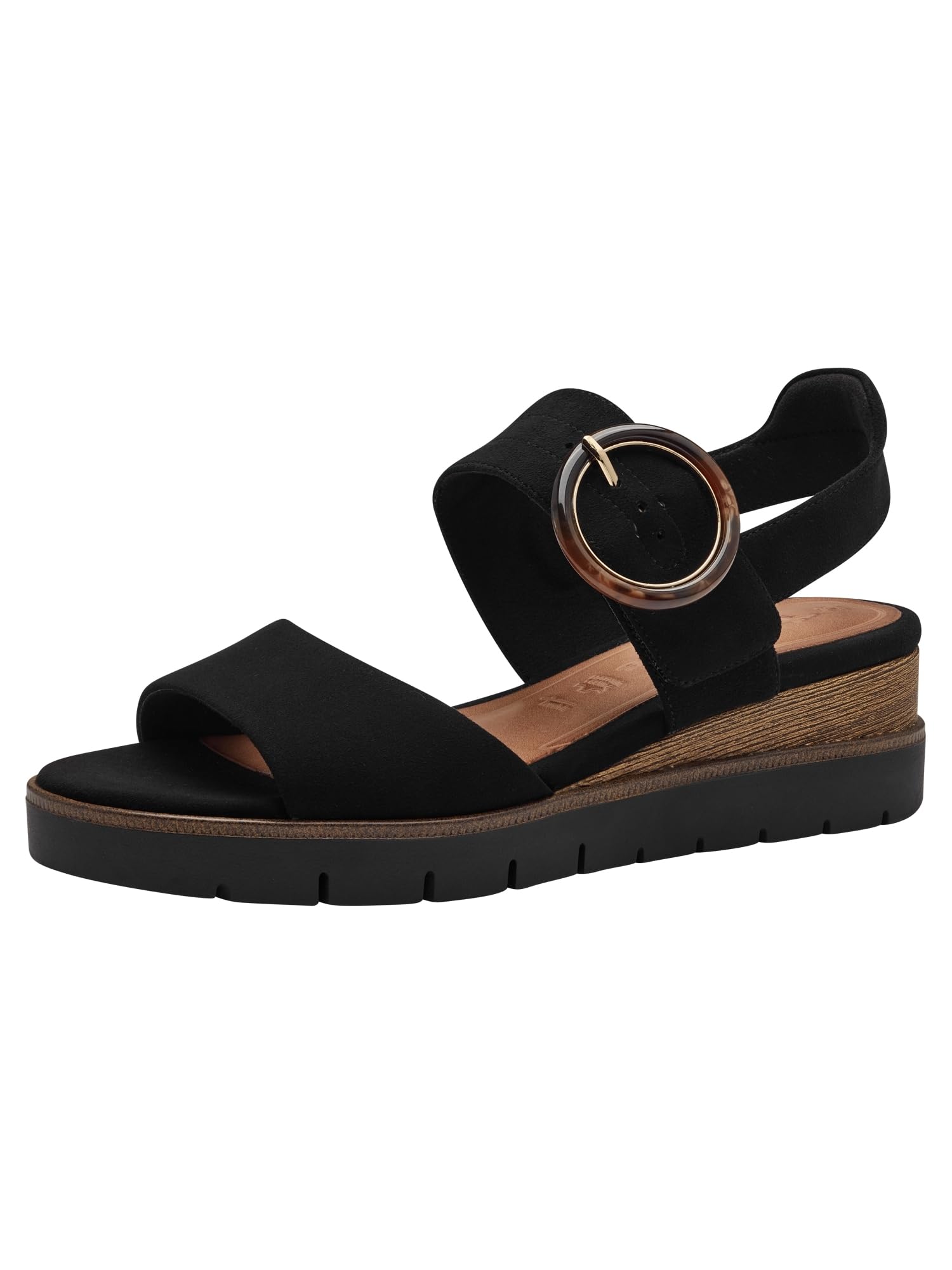 Tamaris Damen 1-28206-42, Flat Sandal, BLACK UNI,