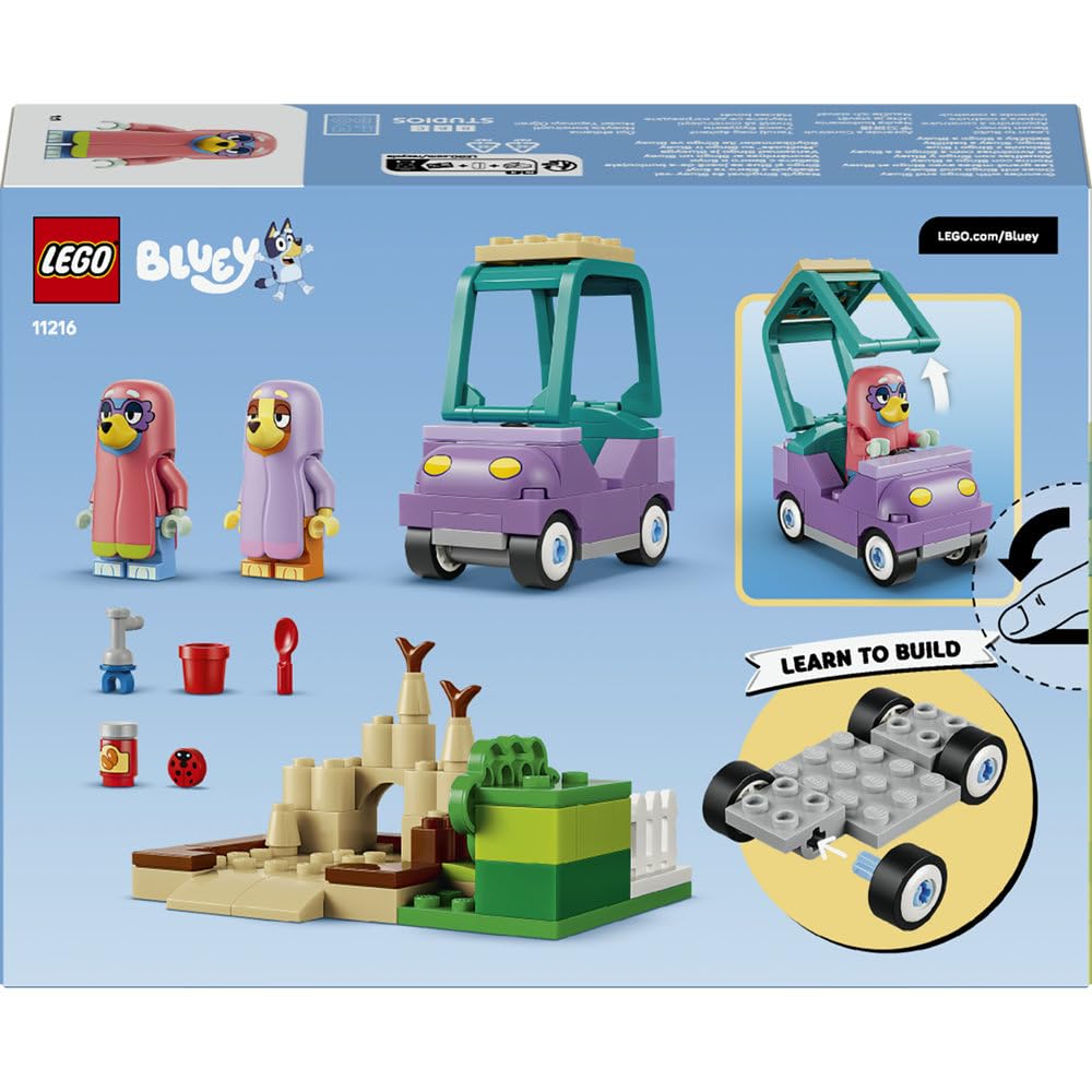 LEGO Blue Babunie z Bingo i Blue, zabawka konstrukcyjna dla dzieci, zestaw z samochodem, ogrodem i postaciami z serialu, pomysł na prezent dla chłopca i dziewczynki od 4 lat 11216