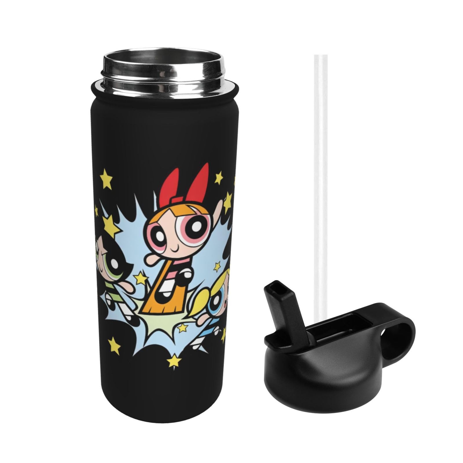 Amazon｜スポーツ水筒 パワーパフガールズ ステンレスボトル スポーツ