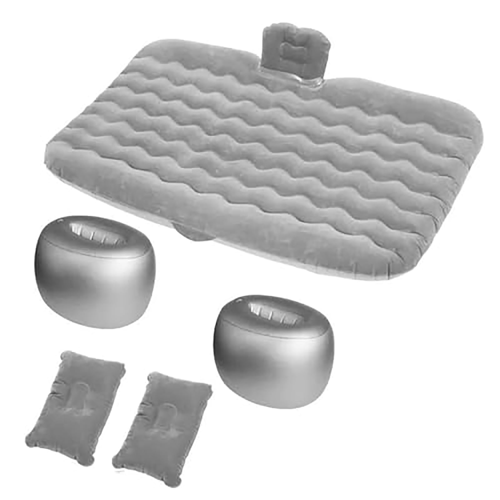 Hhwbp A-Grey Car Back Seat Inflatable Air Mattress, Flocked Pvc Travel Sleeping Bed With Pillows, Foldable Portable Camping Air Bed For Mercedes Benz Gla H247 2013–2020,