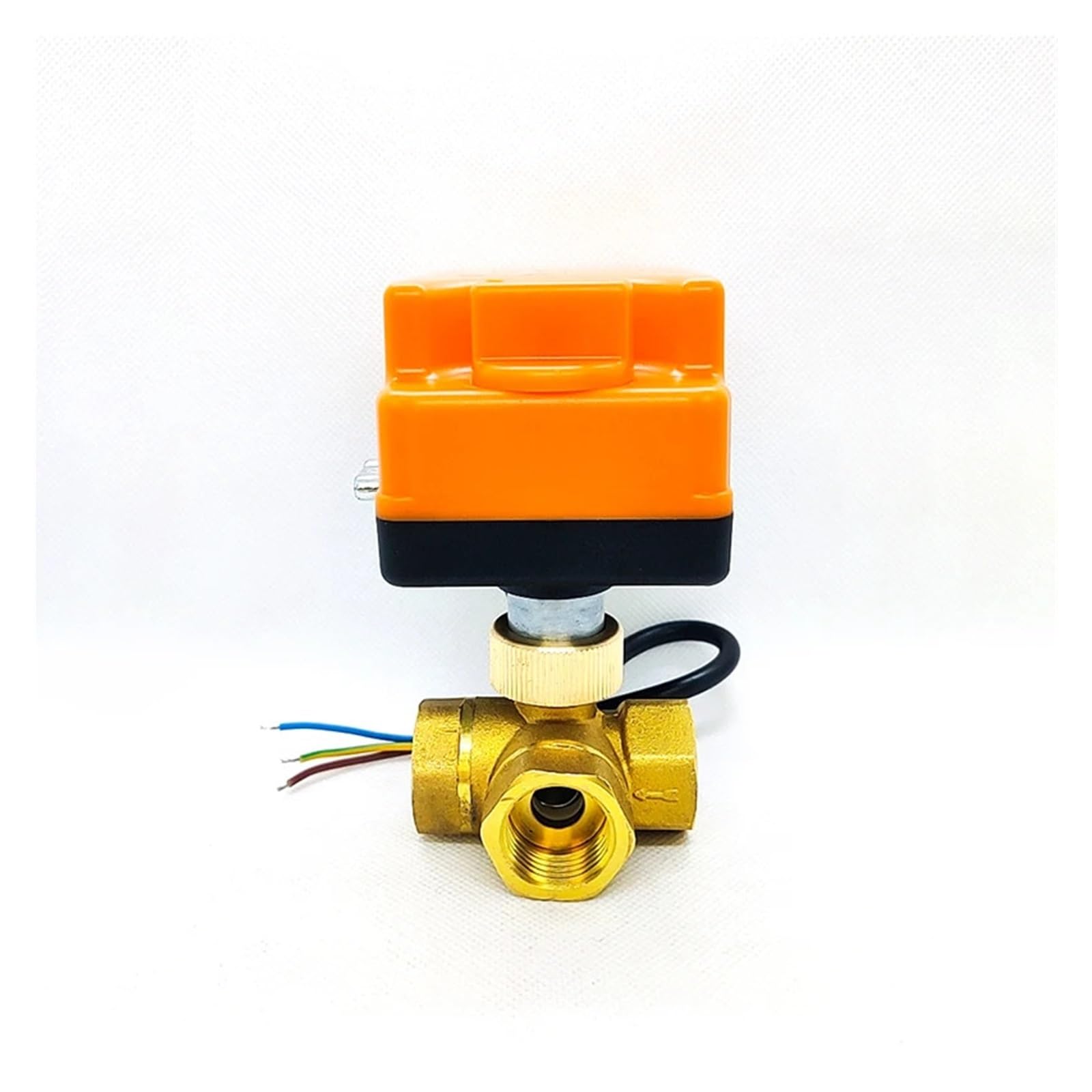 Mosiężny elektryczny zawór kulowy, elektryczny siłownik trójdrożny z ręcznym przełącznikiem, 1/2 ", 3/4", 1 ", 1-1/2", trzy przewody, dwa sterowanie, 220V, 24V, 12V (34,AC220V)