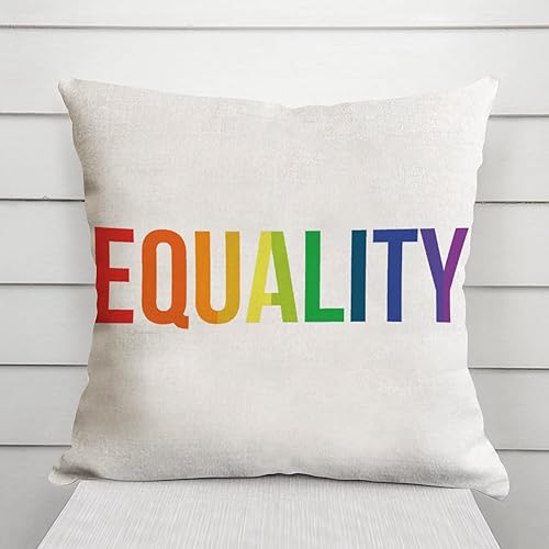 Miniatura 4 de Funda de almohada de igualdad arco iris LGBTQ Pride funda de almohada pansexual transgénero LGBTQ funda de cojín gay rústica arco iris decoración