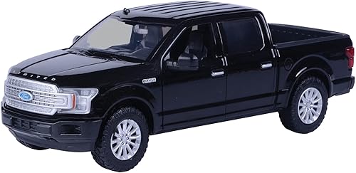 Motor Max Ford F-150 Limited Crew Cab Pickup Truck 2019, negro 79364BK - Modelo de juguete fundido a presión a escala 127 para niños unisex