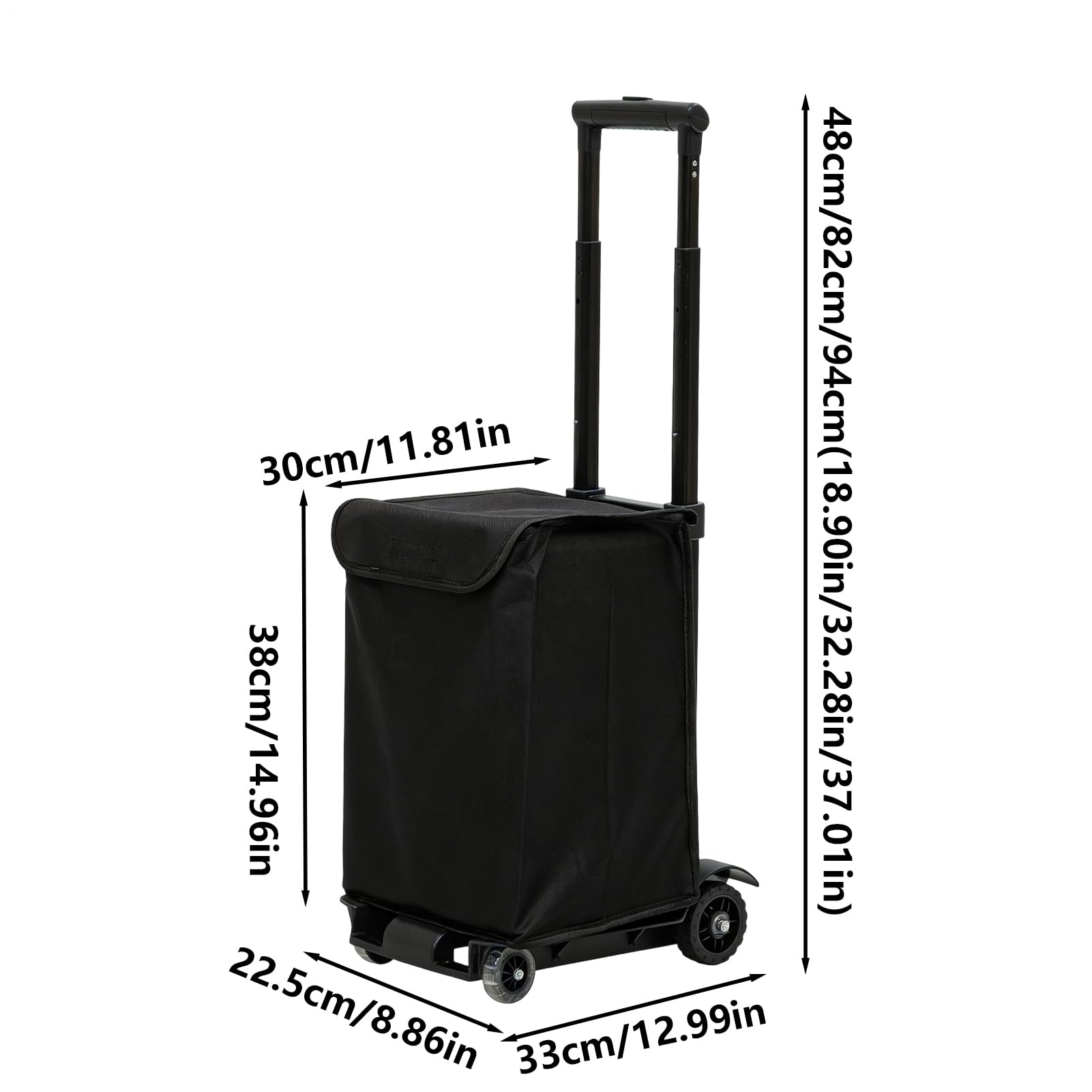 Carrelli portaspesa per generi alimentari Capacità 50 kg, trolley | Carrello Pieghevole per la Spesa per donne, uomini, anziani, supermercato, spiaggia, viaggi, campeggio