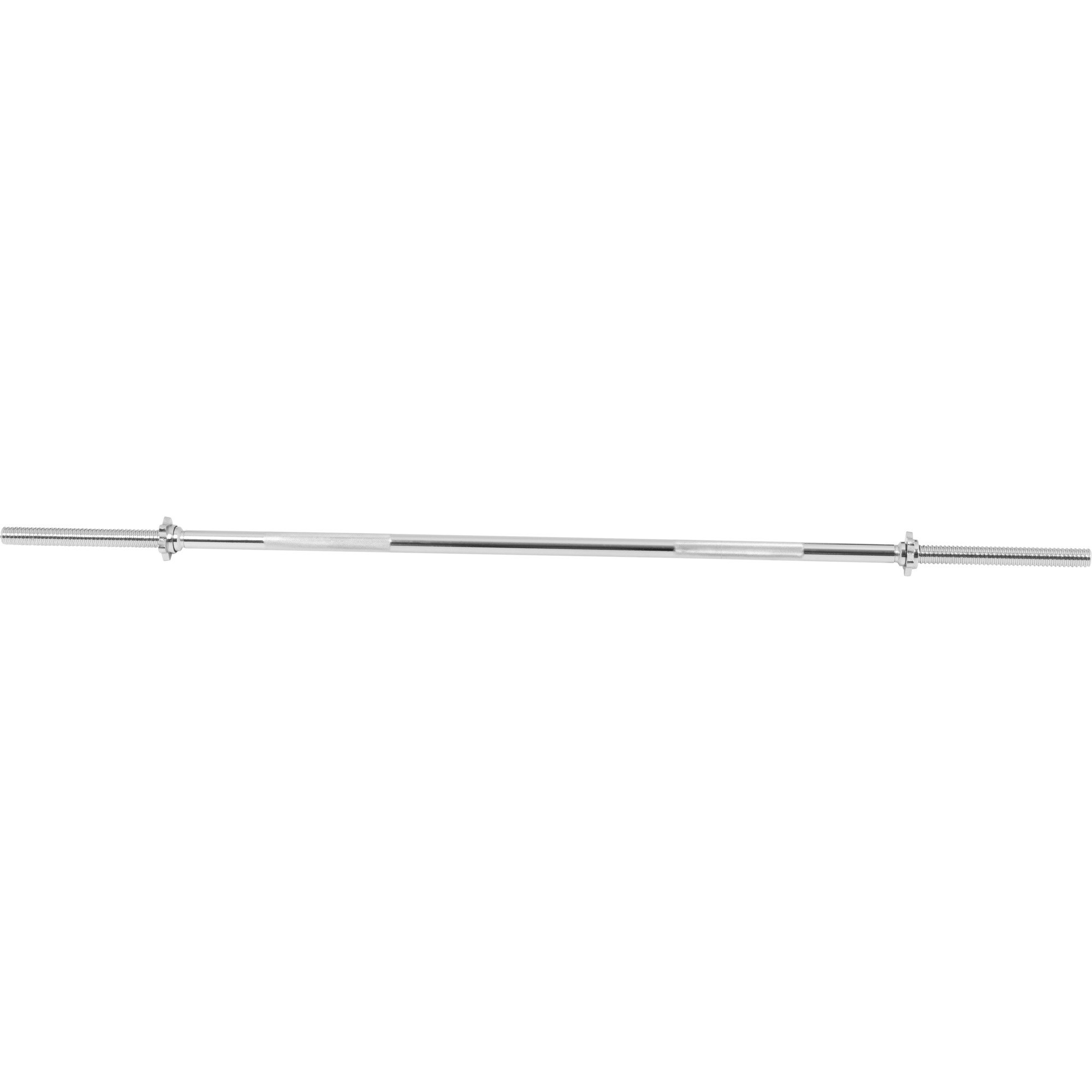GORILLA SPORTS Langhantelstange 170 cm Langhantel-Stange – 30 mm, chrom, Silber/Schwarz, 200 kg belastbar, mit 2 Sternverschlüssen