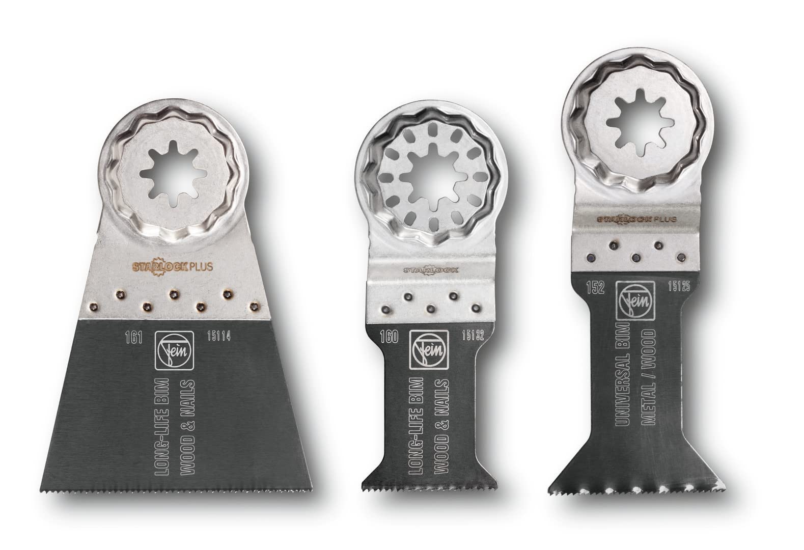 Fein Starlock Plus E-Cut Combo Saw Blade Set - 3-Piece Kit for Precision Cutting, Includes (2) E-Cut Long-Life, (1) E-Cut Universal Saw Blade - 35222952030