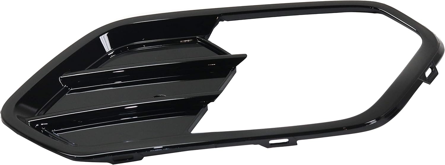 Garage-Pro Fog Light Trim Compatible with Ford Escape 2017-2018 Passenger Side Painted-Black (Gloss Black)