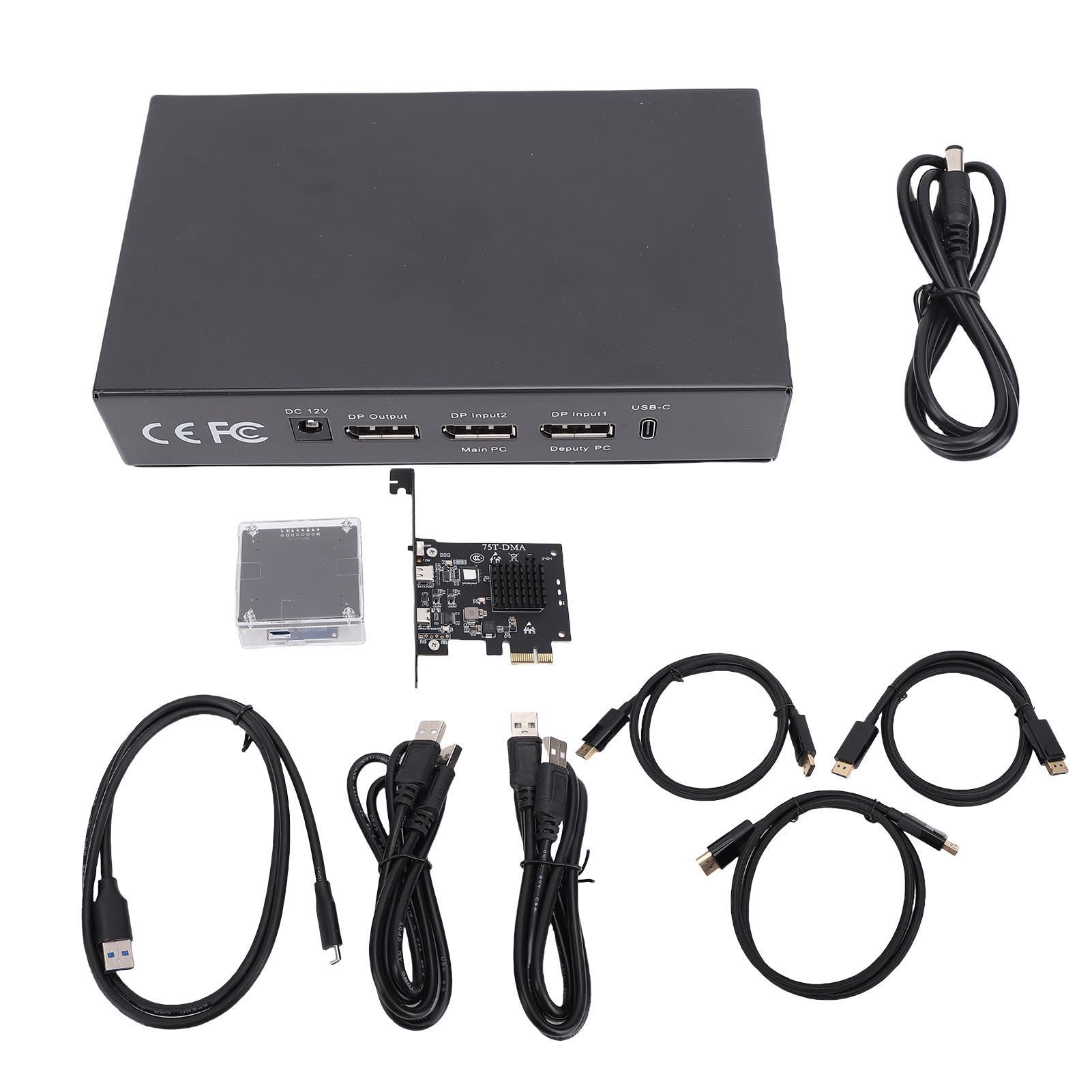 Direkte Speicherzugriffskarte, EDID Selbstanpassender DisplayPort-Eingang/Ausgang 3840 X 2160 144 Hz DMA-Kombinator HD-Bildqualität für Videokonferenzen