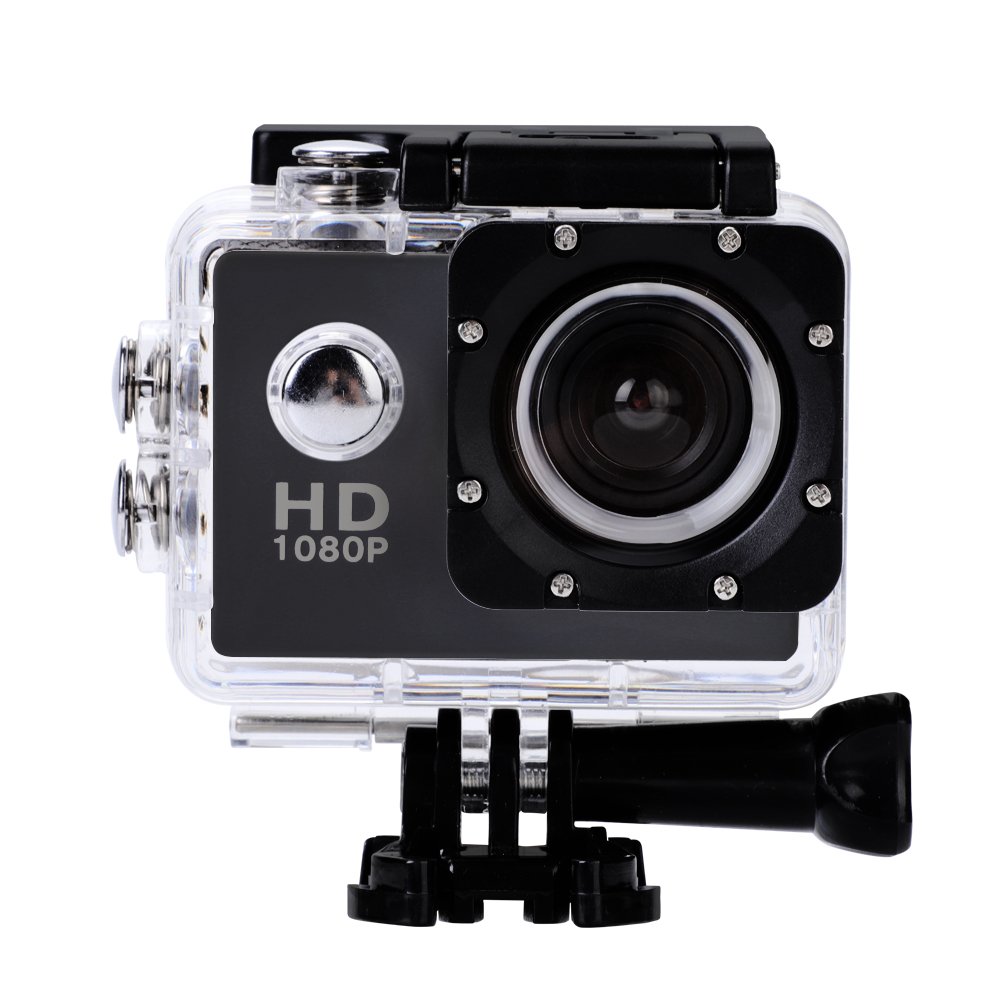 4K Action Camera,12MP 1080p Full HD impermeabile 30M, obiettivo grandangolare 140,batterie ricaricabili 900mAh, fotocamera subacquea con schermo LCD da 2.0"e kit di accessori di montaggio(Nero)