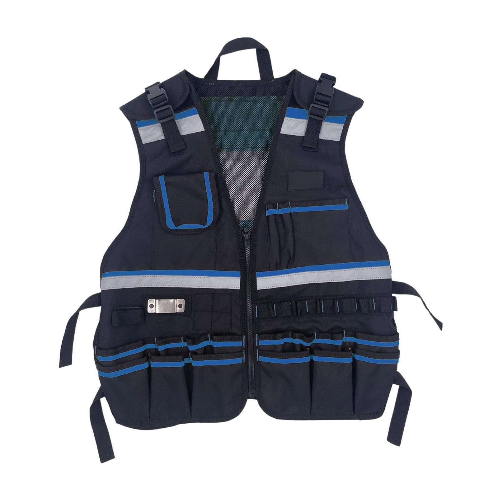 Gilet portautensili per elettricisti, comodo e resistente per carpentieri, per riporre utensili e accessori essenziali. Stili di gilet portautensili per elettricisti, borsa portaoggetti.