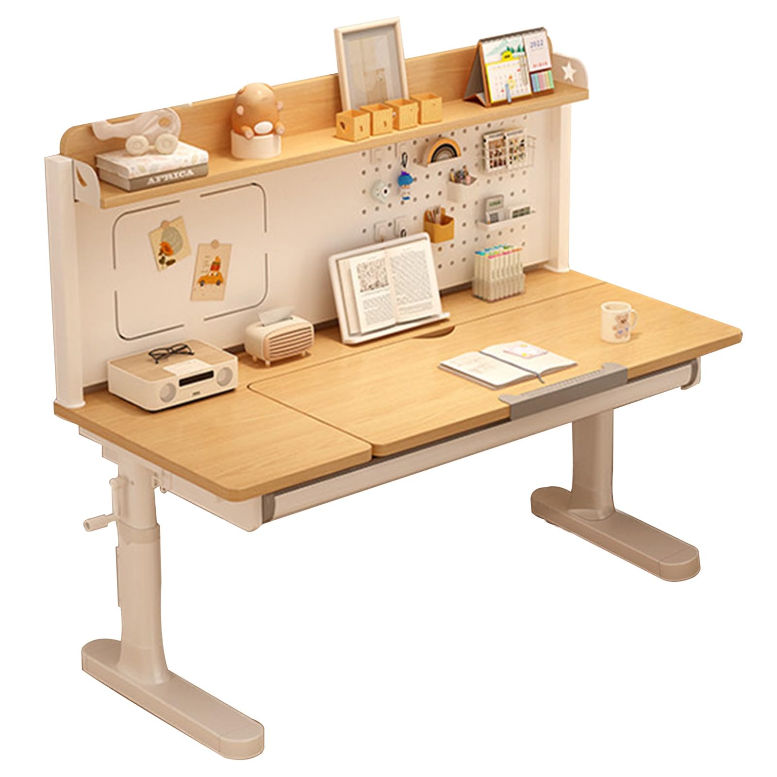 Bureau en bois massif dans le salon pour un intérieur moderne