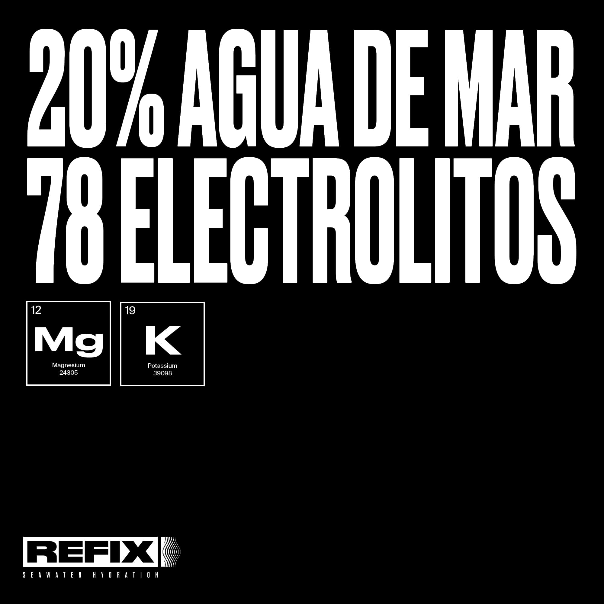Bebida de Recuperación REFIX – Base Agua del Mar, Baja en Calorías, Orgánica, Sin Azúcar Añadido, Vegana, Electrolitos y Sales Minerales Naturales del Mar - Sabor Naranja - Pack de 24 Tetrapack