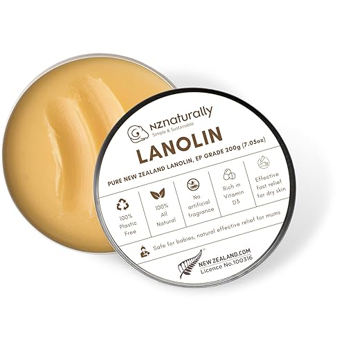Pure New Zealand Lanolina EP Grade 7.05 oz- Crema eficaz para pezones rica en vitamina D3