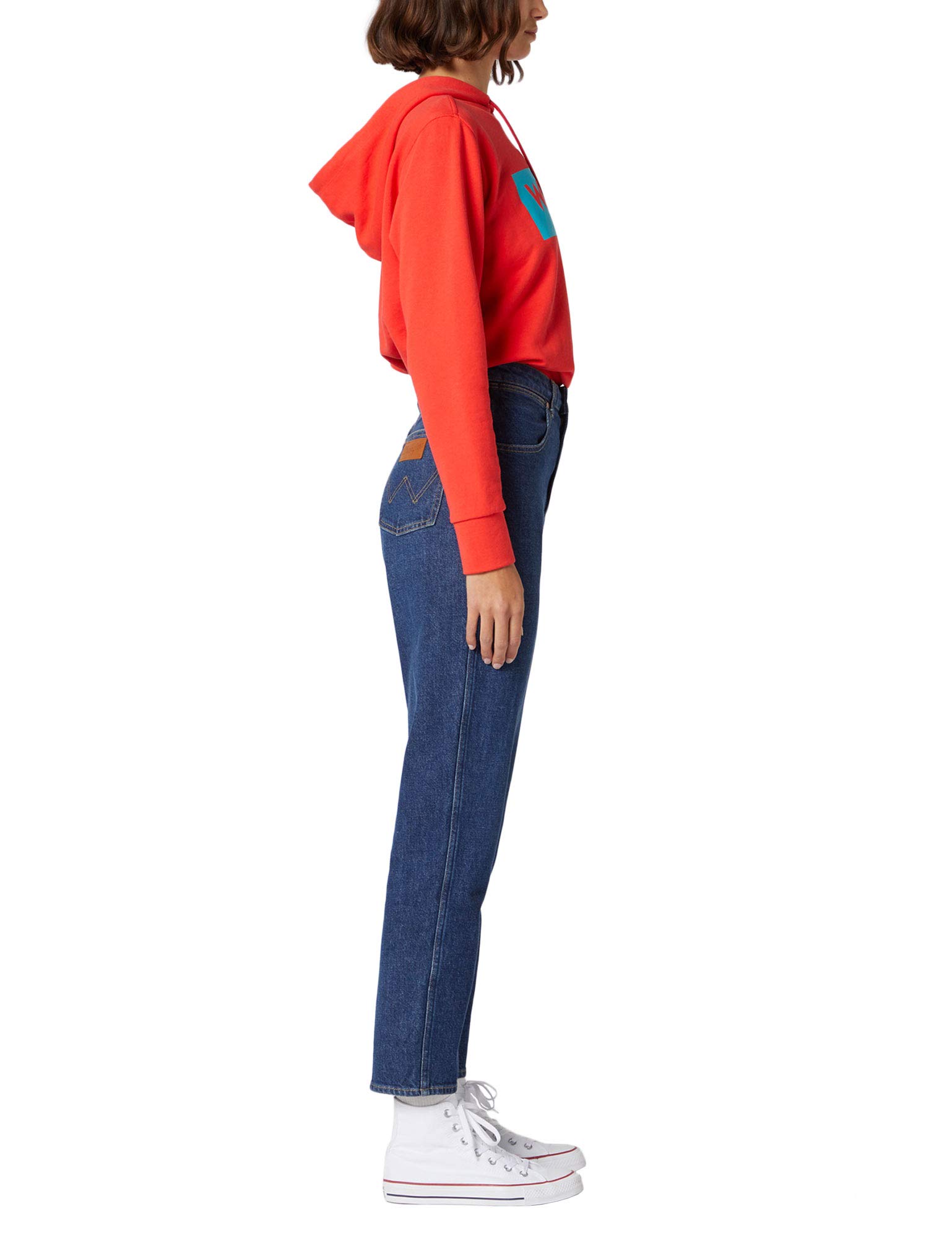 Wrangler - Mom Jeans, Jeans Straight Donna