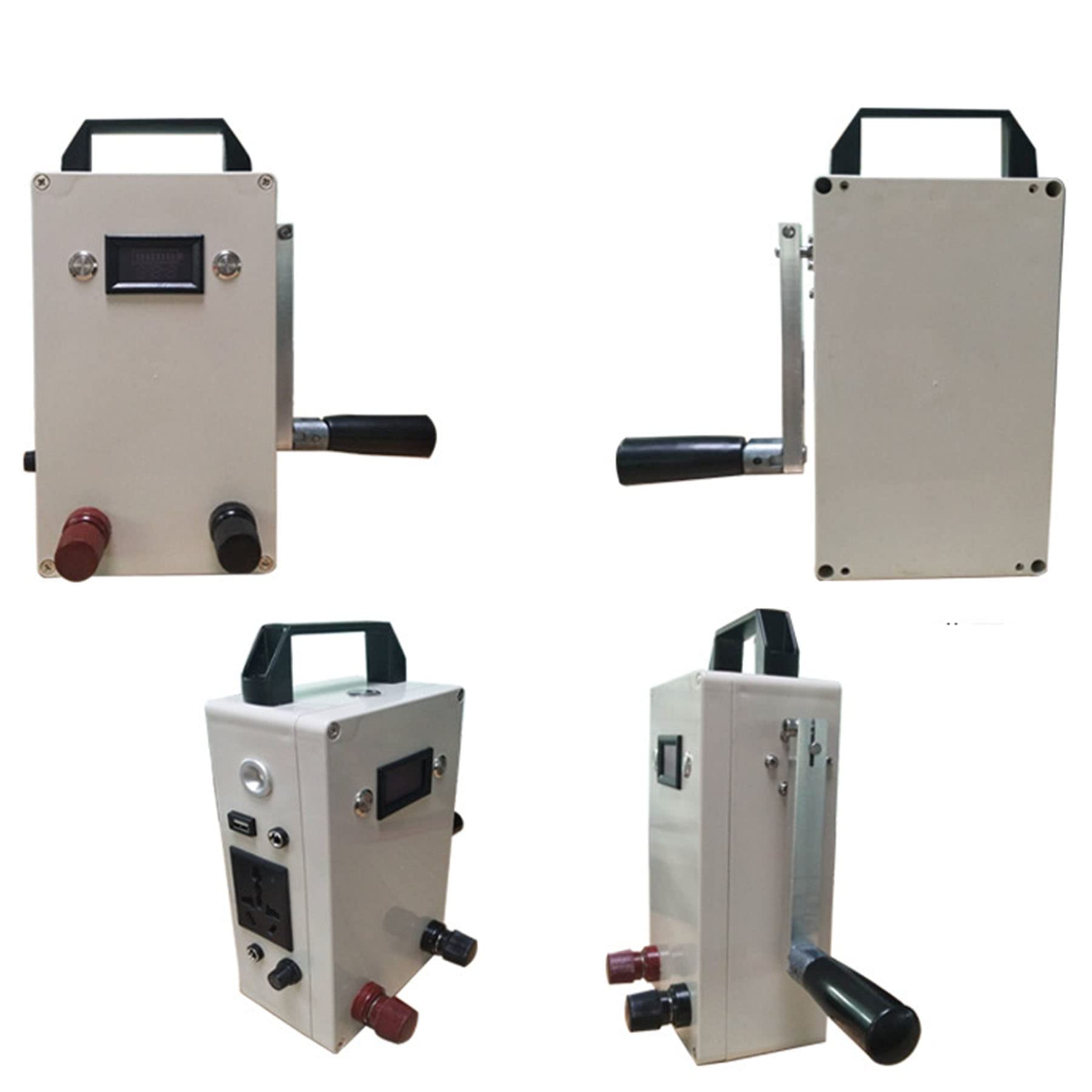 Przenośny generator korby ręcznej, 12 V 5,2 V, ręczny generator, 150 W, mały ręczny generator prądu, przenośny zasilacz, ręczny dynamotor awaryjny