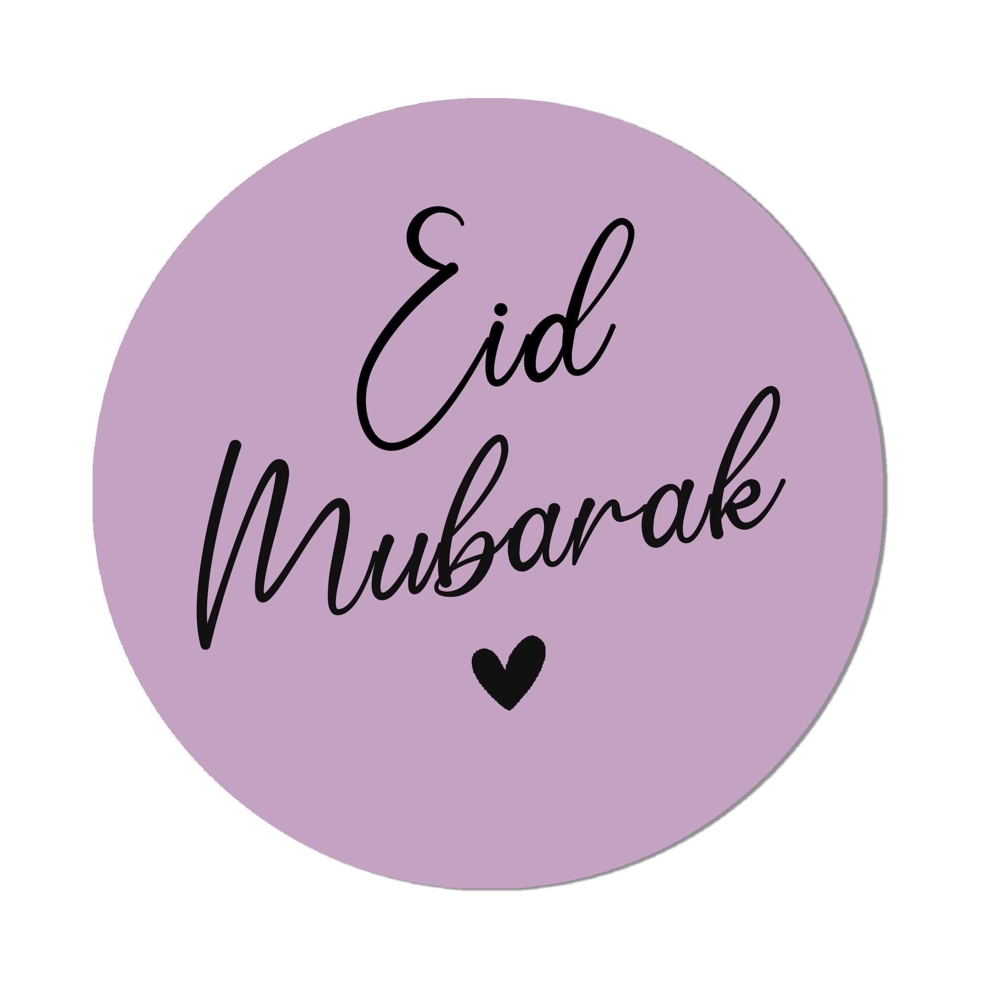 Treasured Forever Lilac Eid Mubarak - Eid Muslim Celebration 35 Sticker (37Mm)