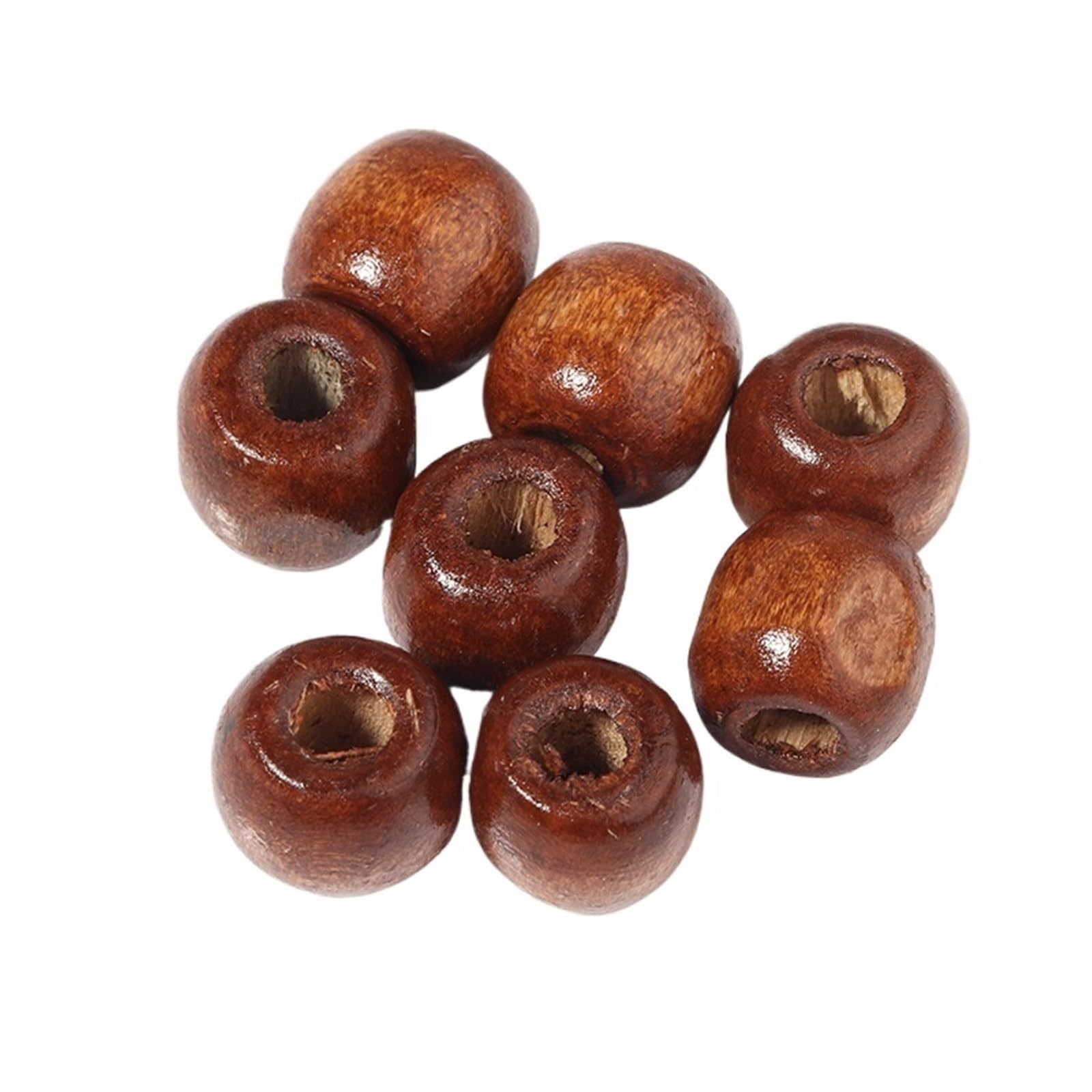 100 cuentas de madera natural for hacer joyas, con agujeros grandes, accesorios for el cabello para Decoraciones Macrame