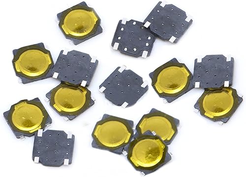 Miniatura 3 de GATSUN Industrial Switches 100PCS Metal Dome 3.7 * 3.7 * 0.35mm Thin Film Touch Switch 4 Feet Foot Patch Micro Button Switch 3.7 * 3.7 * 0.35MM