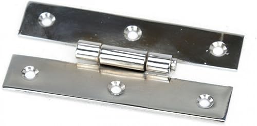 Miniatura 4 de Renovators Supply Manufacturing H - Bisagras de gabinete de cocina de latón fundido sólido con acabado cromado de 3.5 pulgadas, paquete de 6