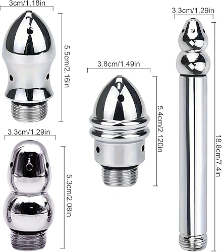 Miniatura 2 de 3 Head Shower Enema Flusher Attachment with 59" Shower Hose for Portable Bathroom Kit Flush Enema Toilet Bent Zinc Alloy Washing and Cleaning Tool