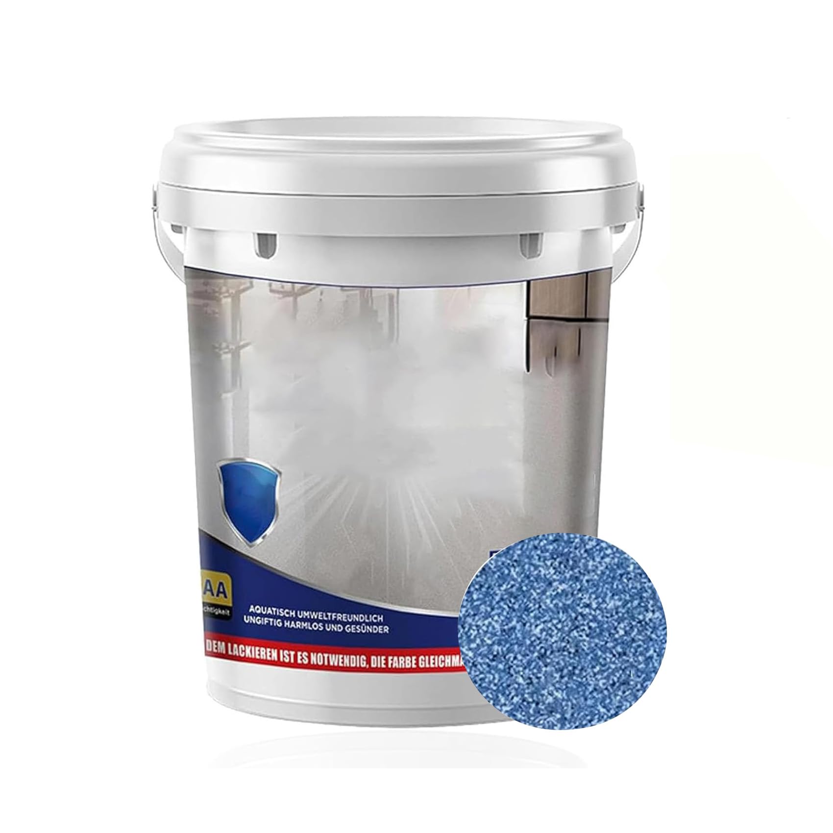 Gooti Epoxy Floor Paint, Gooti Self Leveling Epoxy Colored Sand Floor Paint, Epoxy Sand FloorPaint for Concrete, Resistant And Non-Slip, for High Gloss Marble Effect Garage Coating (Sky Blue)