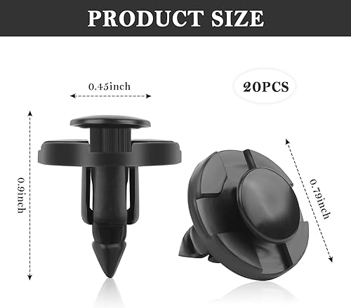 Miniatura 2 de 20 clips de retención para guardabarros de automóvil, clips de repuesto OEM #01553-09321 MR328954, compatibles con Nissan Infiniti Chrysler Dodge