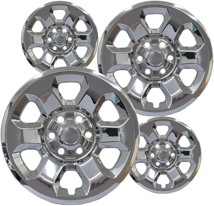 Juego de 4 fundas de llantas de ABS cromadas de 18 pulgadas diseñadas para Nissan Titan Impostor 2013-2023 para cubiertas de ruedas de estilo