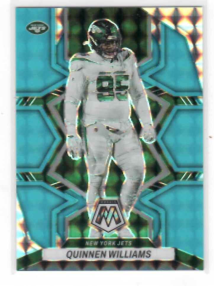2022 Panini Mosaic Mosaic Blue Fluorescent #154 Quinnen Williams /15 New York Jets Football NM-MT