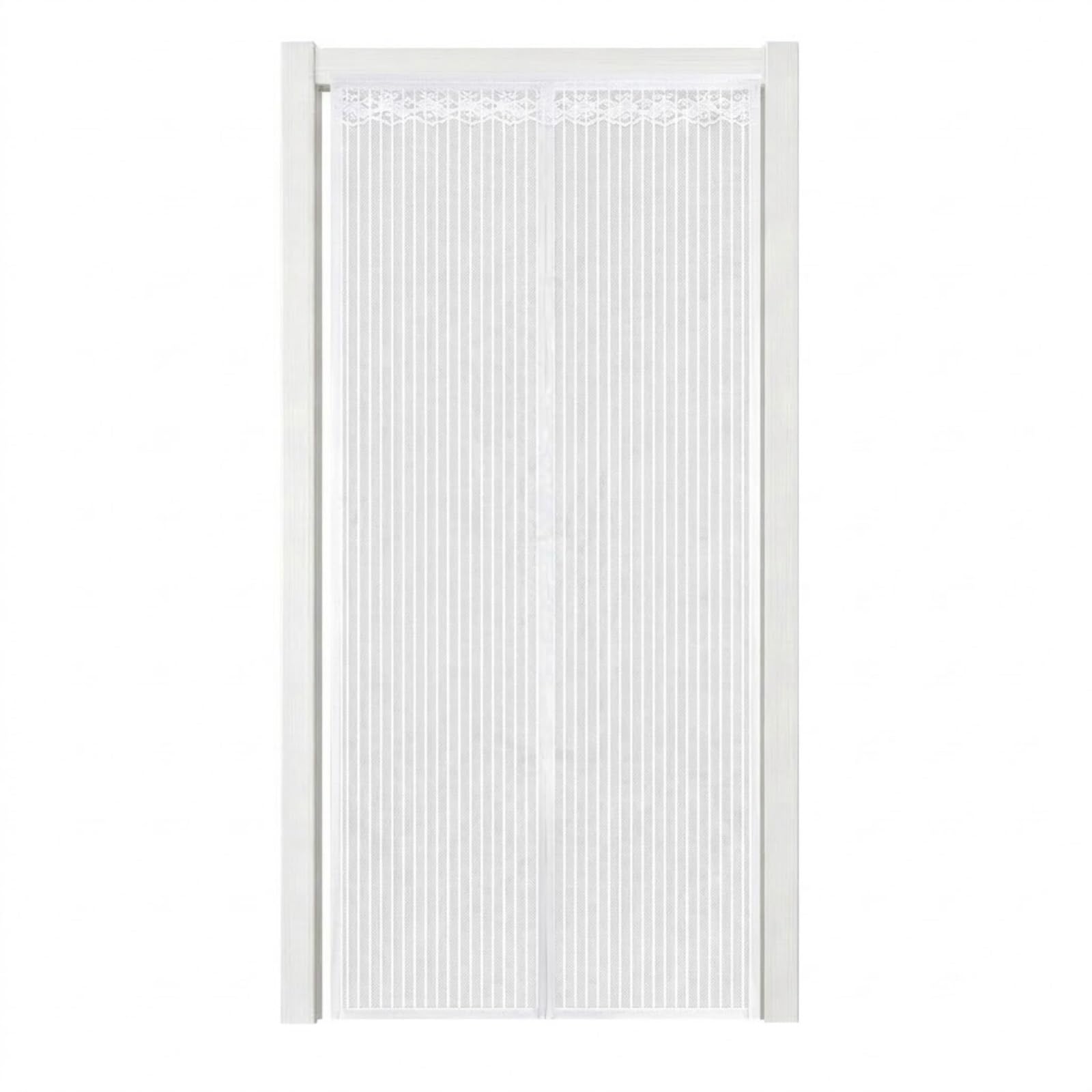 Moustiquaire magnétique blanche pour porte 120x210cm à fermeture automatique