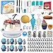 Kit Pasticceria, Kit Torte, Punte per Sac A Poche, Decorazioni Torte Kit di Utensili Piatto Rotante per Torta, Borse ed Ugelli per Glassa, Giradischi, Spatola, Chiodo per Fiori, Fresa per Dolci.