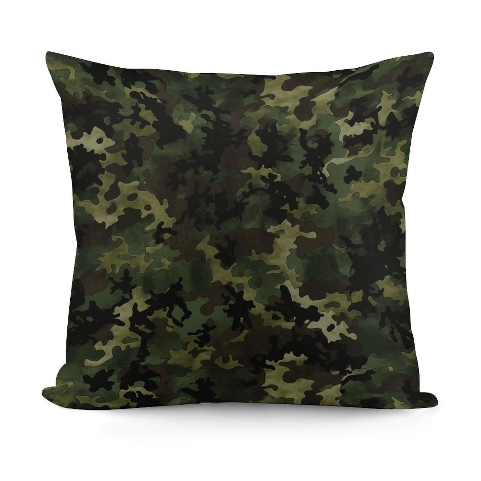 VstaDank Camouflage Pattern Pillow Covers Soft Plush Decorative Square Pillow Cover Modern Breathable Pillowcases Pillowcase with Invisible Zipper 18x18 Inches for Sofa Living Room