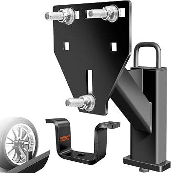 Stake Pocket Spare Tire Mount, Trailer Spare Tire Mount Fit fits 99% of Spare Tires,Spare Tire Mount for Utility Trailer Capacity 160 Lbs, Fits 2 Size Stake Pocket