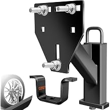 Stake Pocket Spare Tire Mount, Trailer Spare Tire Mount, Fits 99% of Spare Tires, Spare Tire Mount for Utility Trailers, 160 lb Capacity, Fits 2 Sizes Stake Pockets
