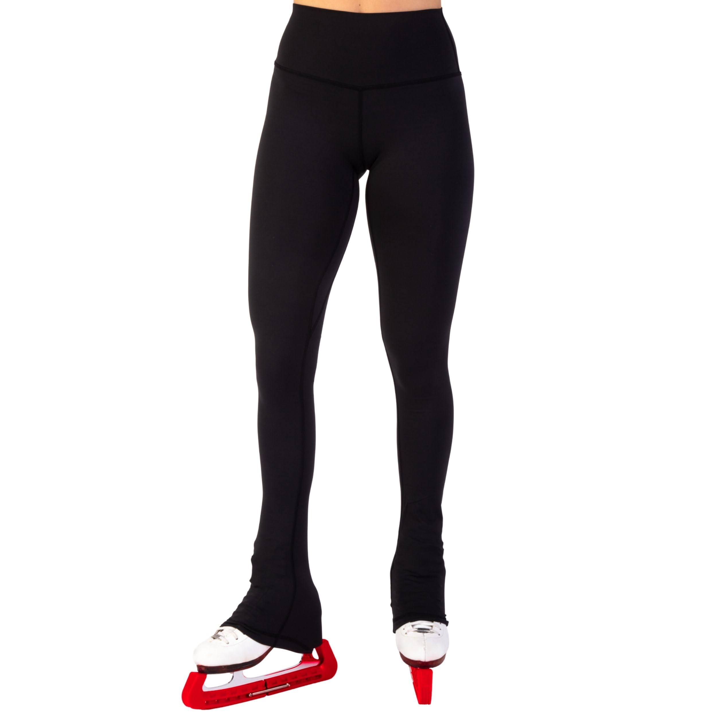 CRS Cross Ice Skating Leggings. Black Over Skate Legging. High-Rise, Practice Pants for Figure Skater Girls and Women. Leggings XS Black
