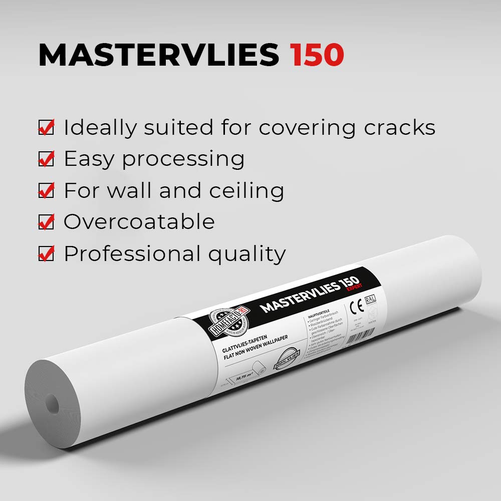 8x Glattvlies Renoviervlies Tapete Mastervlies Expert 150g | 150m²