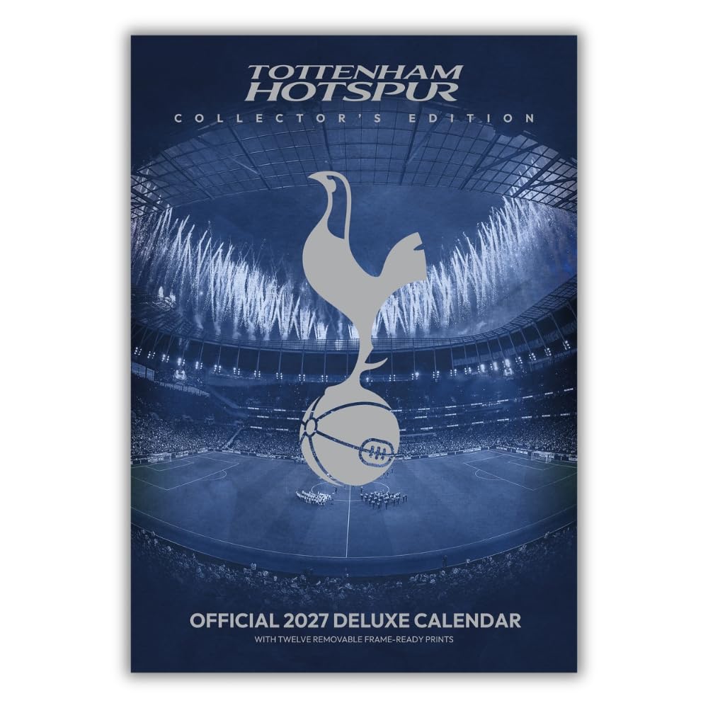 Tottenham Hotspur FC 2027 A3 Deluxe Wall Calendar Official Licensed Football Club Calendar, Premium Illustrated Artwork, Monthly Layout, Removable Poster Pages, Large A3 Format, Gift for Spurs Fans