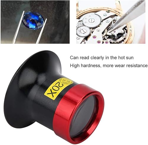 Miniatura 4 de Eye Loupe 20x Relojeros Inspección Joyeros Lupa de aleación de aluminio, metal y zafiro