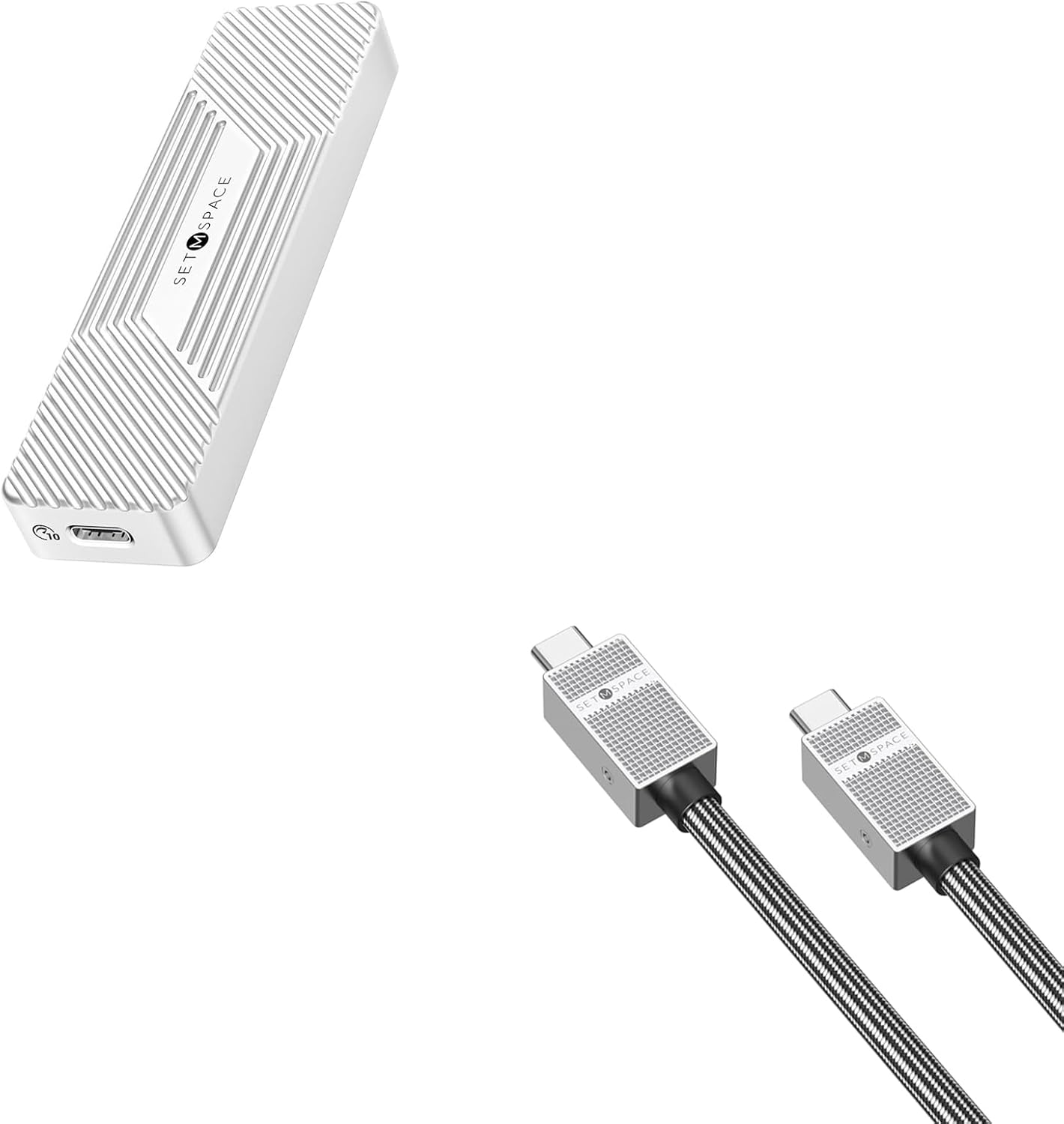 M.2 NVMe+NGFF(SATA) SSD Enclosure, USB C Data Cable [20 Gbps]