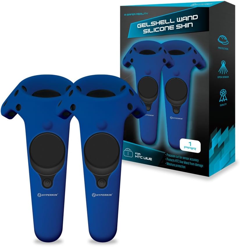 GelShell Controller Silicone Skin for HTC Vive Pro/ HTC Vive (Blue) (2-Pack)