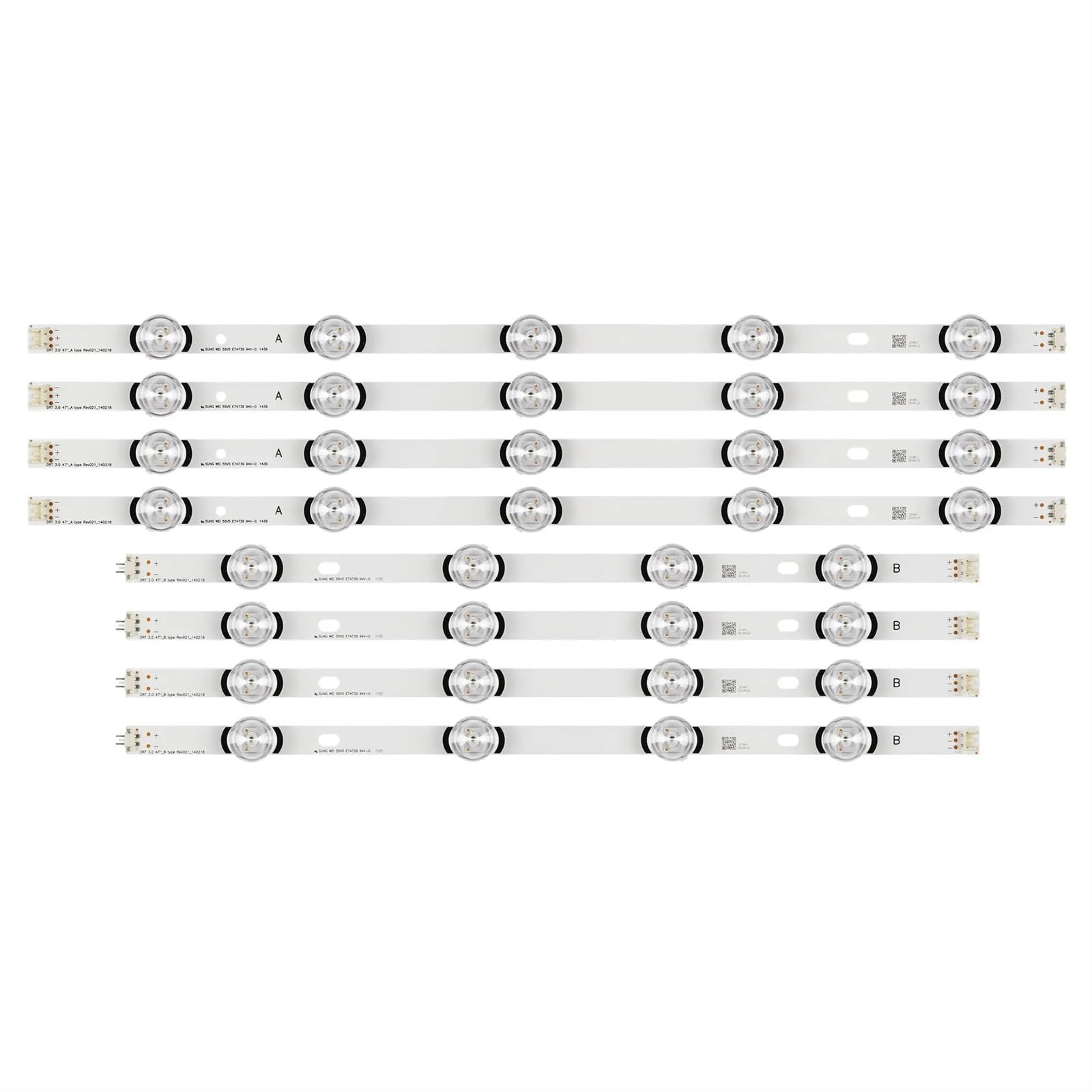 Neue 8 Stücke Led-hintergrundbeleuchtung Streifen Fit for LG 47LB570V 47LB552U 47LB580V 47LB550B 47LB585V 47LY340C 47GB651C AGF78400901 47LB551V 47LB550V LED-TV-Licht