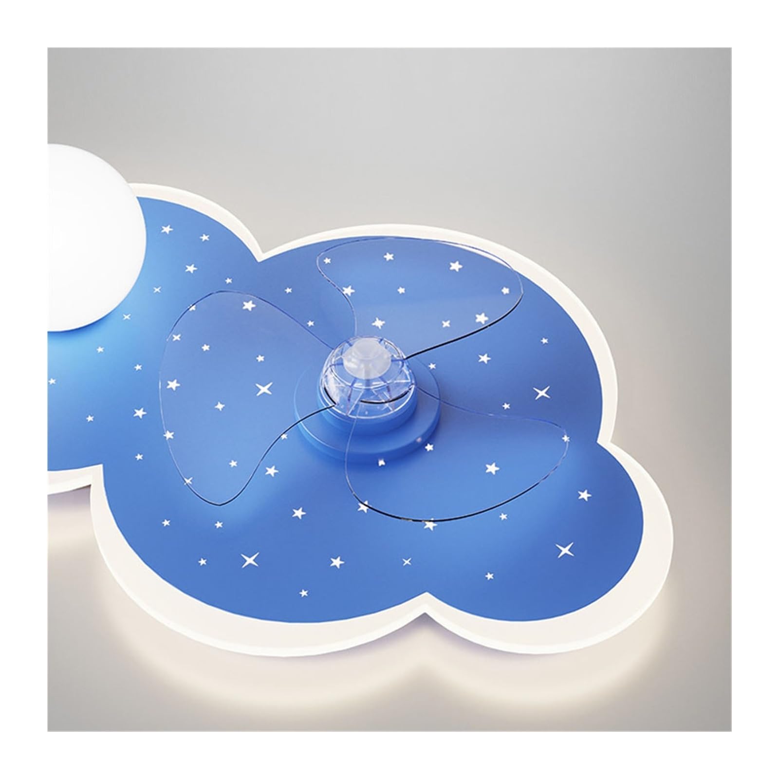 Ventilatore da soffitto con luci Camera dei Bambini Camera da Letto Ventilatore da soffitto Luce LED Blu Nuvola Luce Silenziosa Scandinava Moderna Minimalista Luce della Stanza