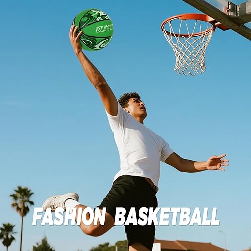 Miniatura 8 de KUYOTQ Baloncesto para niños pequeños, jóvenes y adultos (3  7) - Baloncesto grueso de goma o cuero, pequeño, suave al tacto y al aire libre,