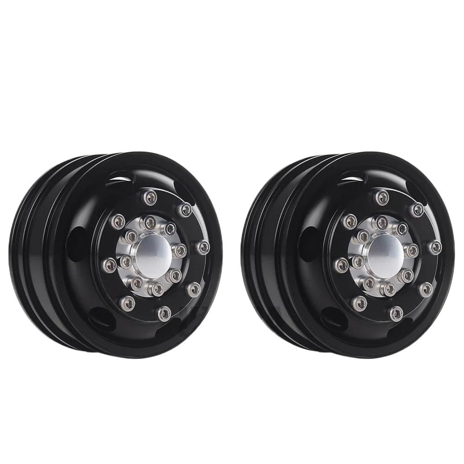 Rc Replace Components Compatible with Tamiya 1/14 Tractor Truck RC Car Accessories Alloy Front Rear Wheel Hub Rim Replacement Modification Parts