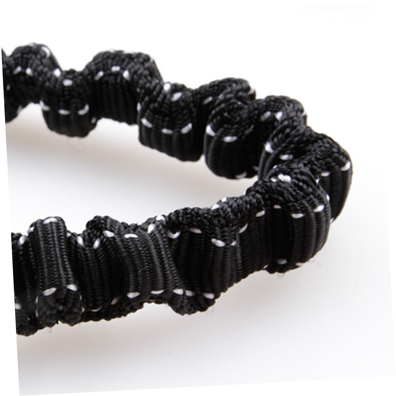 POPETPOP Double Head Strap Extendable Dog Traction Rope for Pets Durable Stretch Pulling Strap Black Pet Supplies for Dog Walking and Training