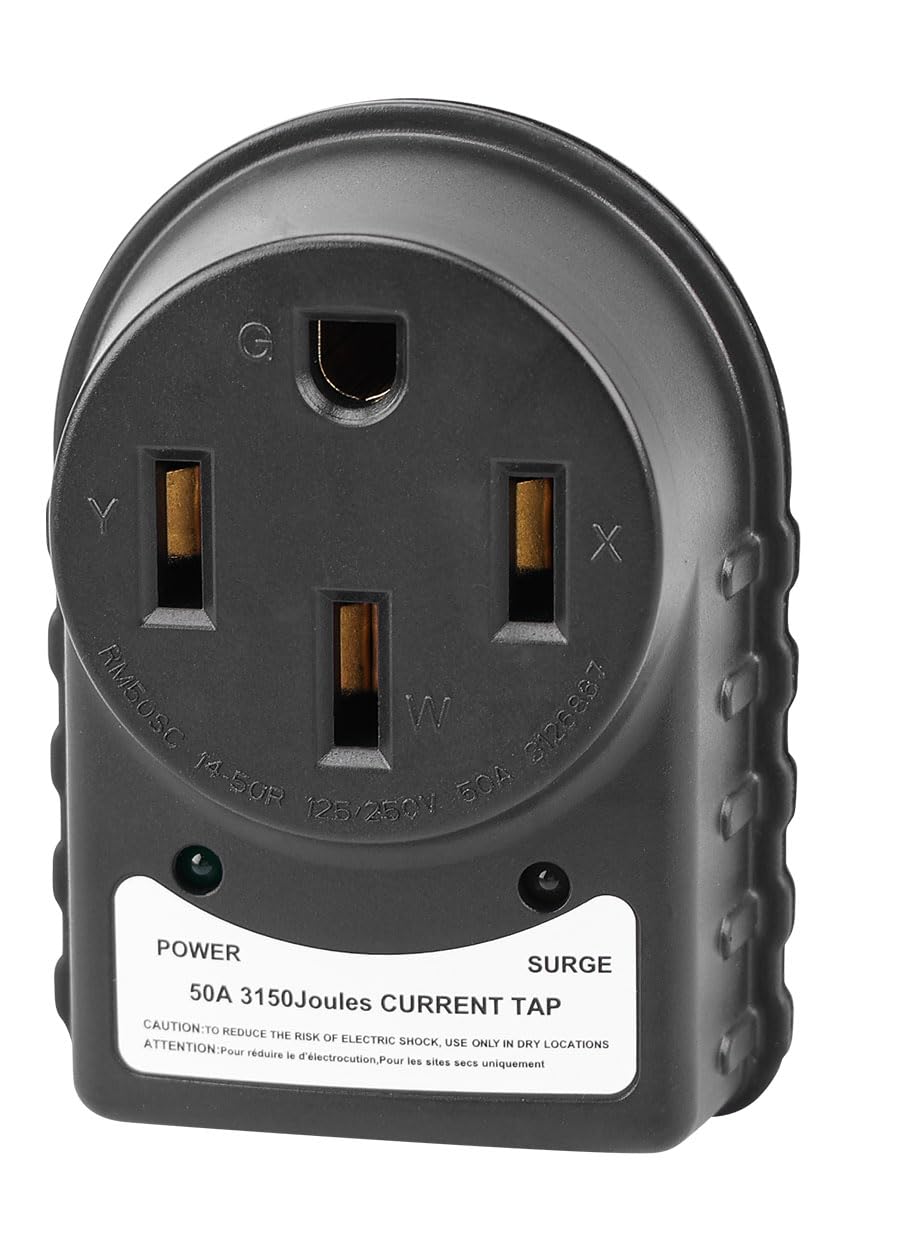 MAKERZ 0 85 50A RV Surge Protector Plug - 45,000A / 3150 Joules Maximum Spike Absorption, ETL-Certified