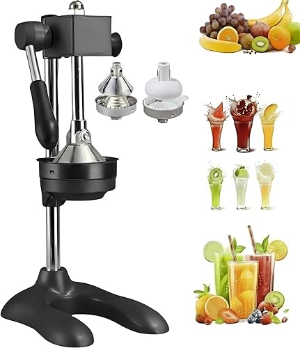 Exprimidor de hierro fundido Exprimidor de limón Trituradora de acero inoxidable resistente Exprimidor manual comercial. Prensa manual para cocina,