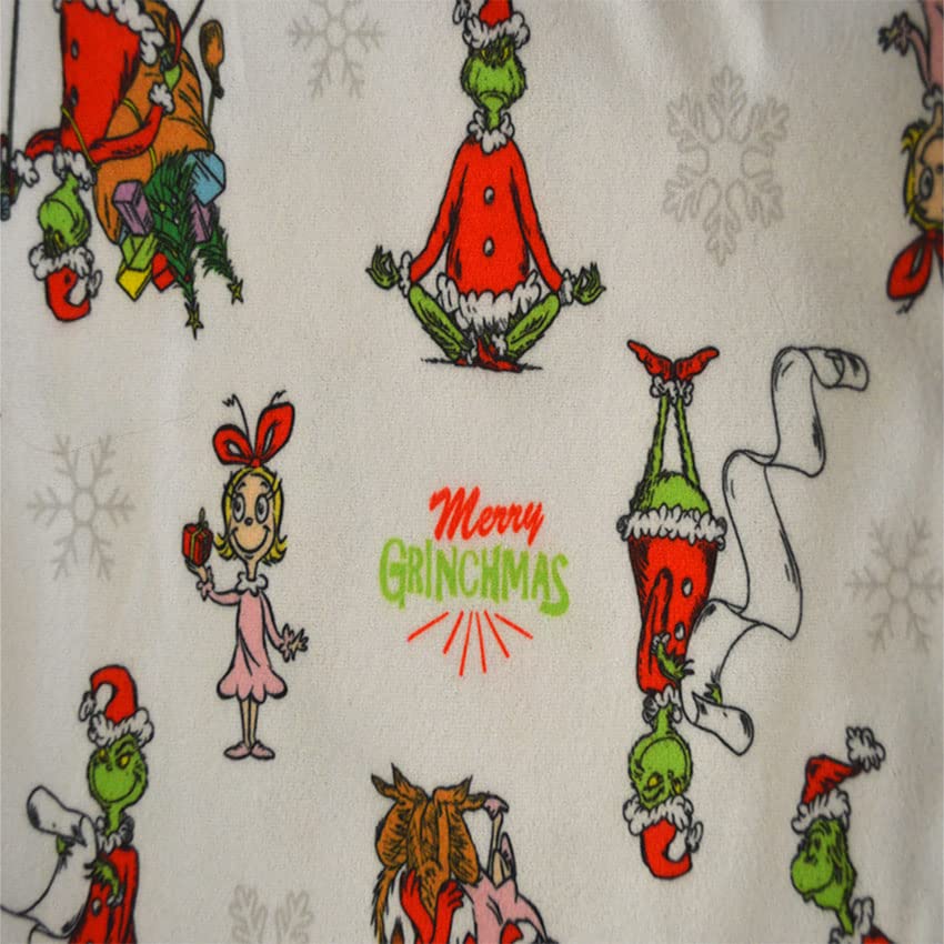 Komar Kids Girls Dr. Seuss The Grinch Traditional Girls Flannel Nightgown2