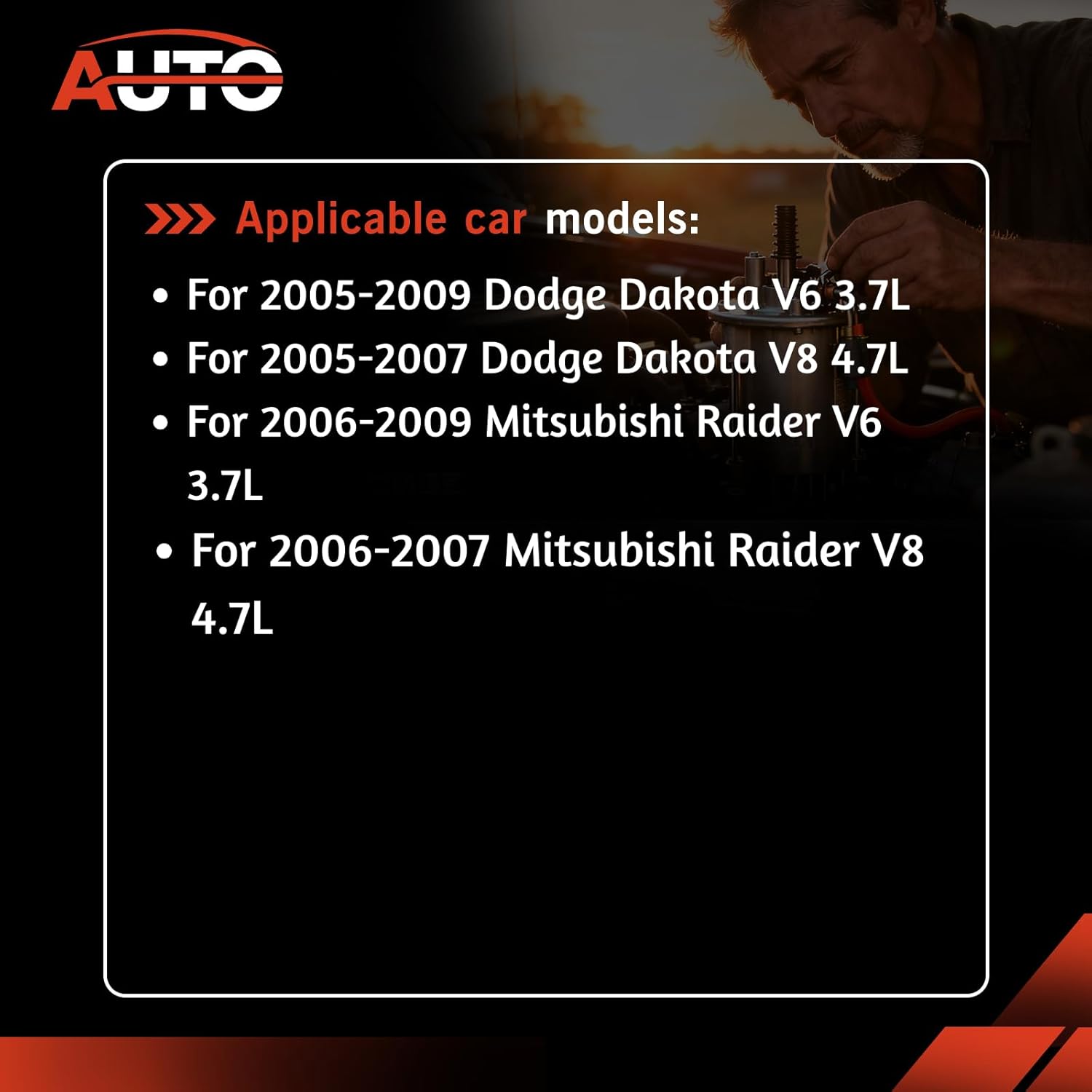 Electric Fuel Pump Module Assembly Compatible with 2005-2009 Dodge Dakota V6 3.7L V8 4.7L,2006-2009 Mitsubishi Raider Replaces E7198M